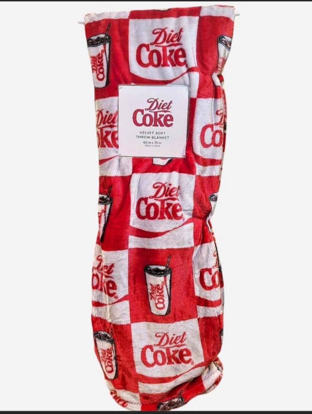 Diet Coke Velvet Soft Throw Blanket 60x70